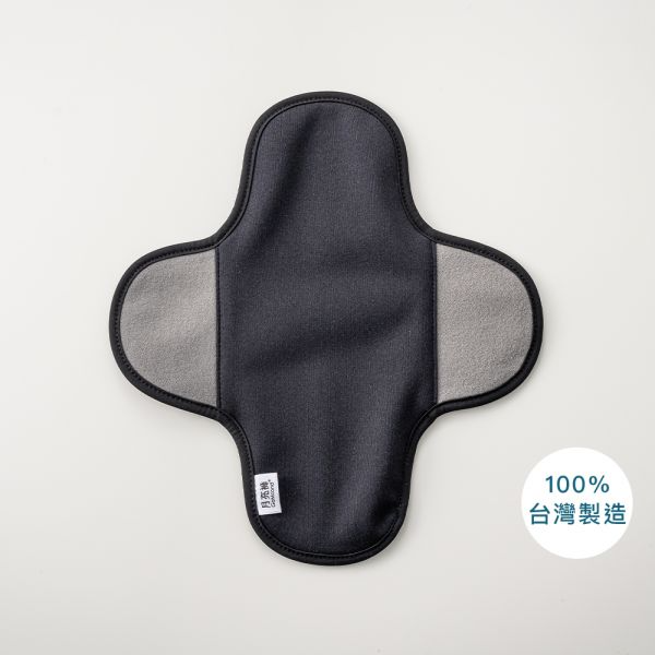 月亮褲®布衛生棉 19cm 布護墊(靜謐黑)