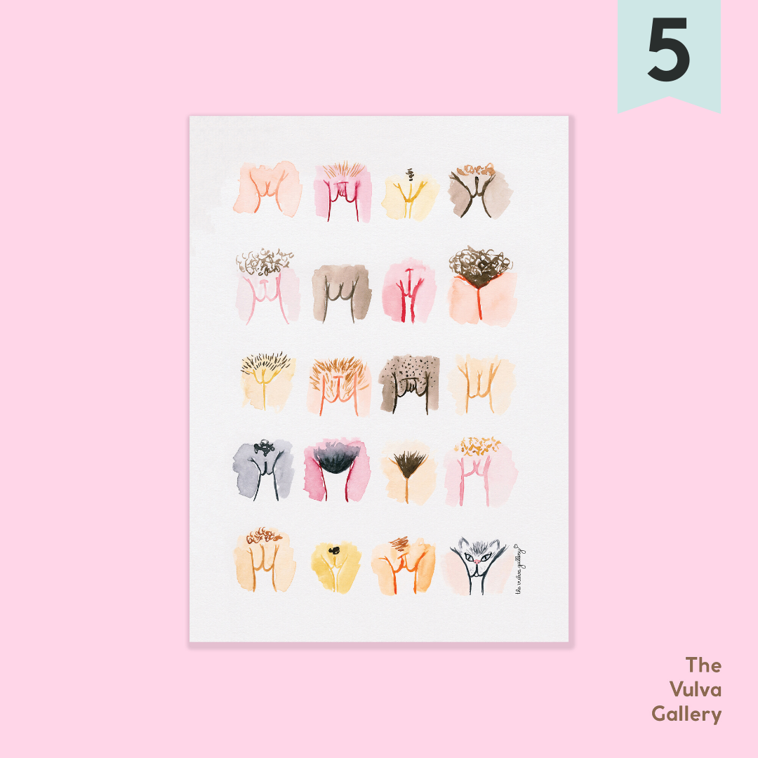 Vulva Variety Postcard - Happeriod