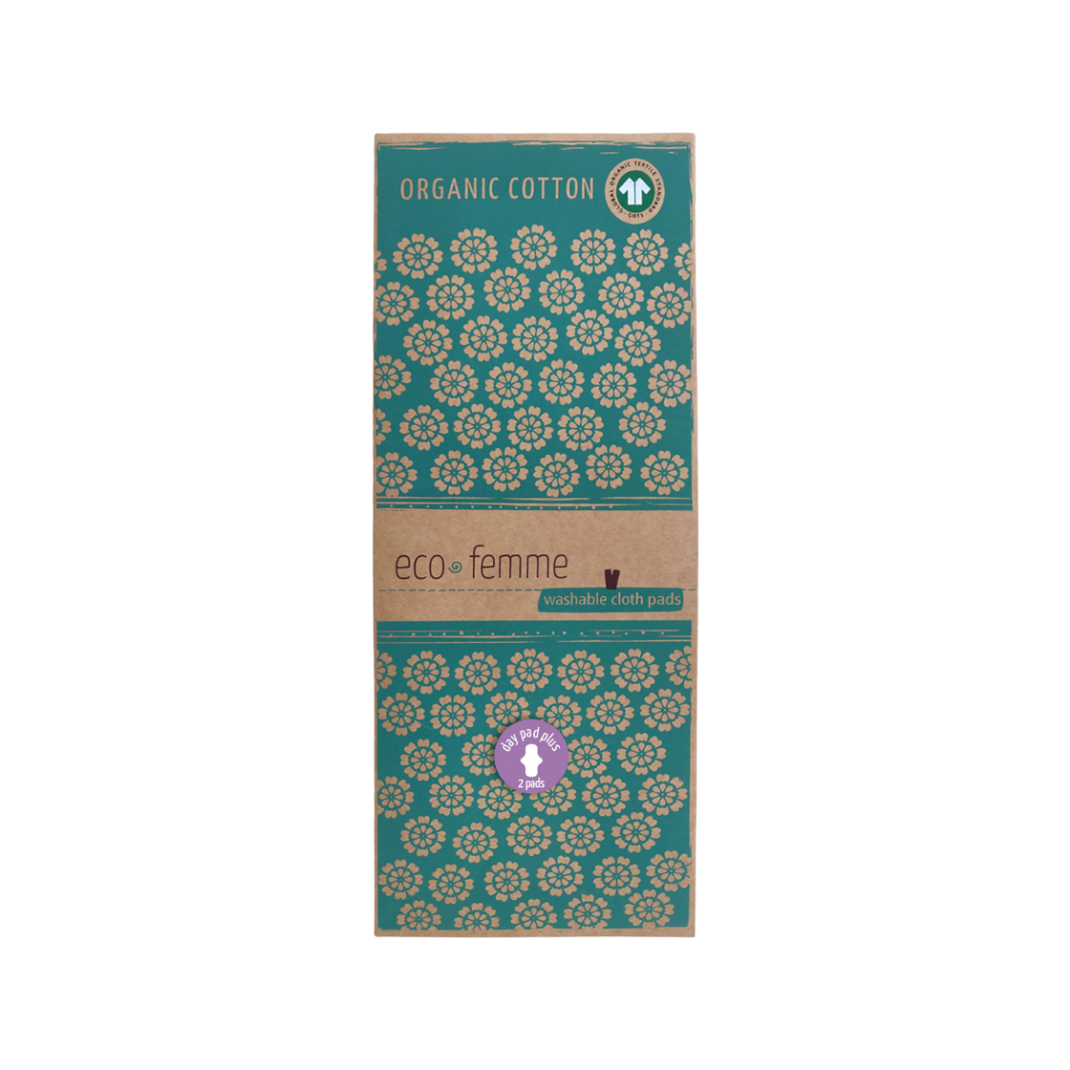 Eco Femme 鮮艷色有機日用加長布衛生巾(兩件裝)