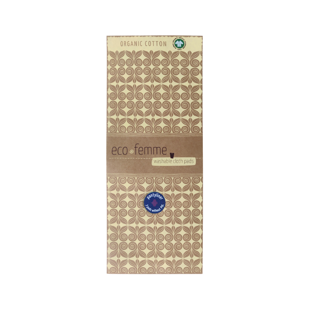 Eco Femme 天然色有機布護墊(不含防漏層)(3件裝)