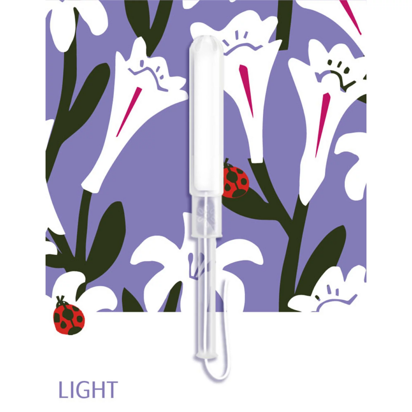 Kirakira Organic Tampons with Plastic Applicator - Light (12pcs)