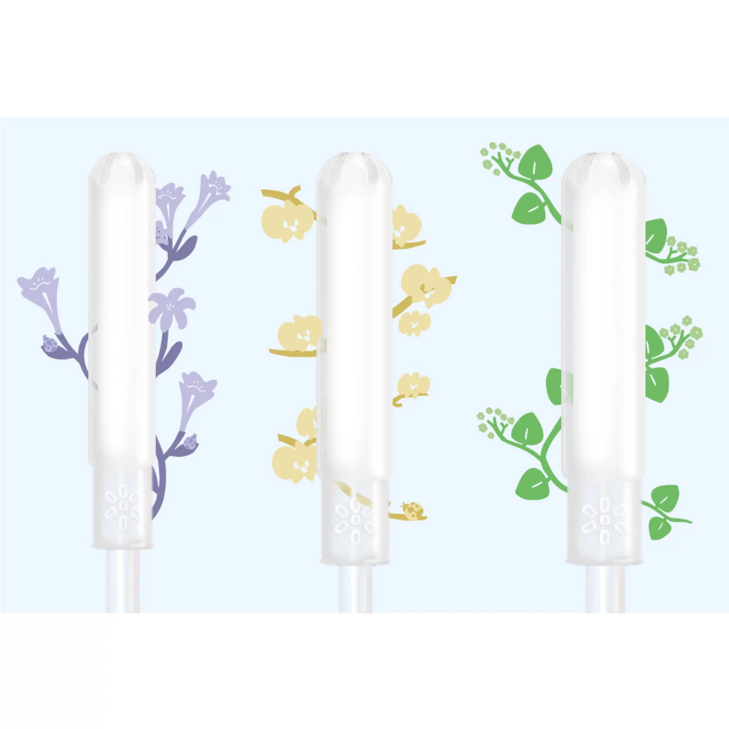 Kirakira Organic Tampons with Plastic Applicator - Multipack (32pcs)