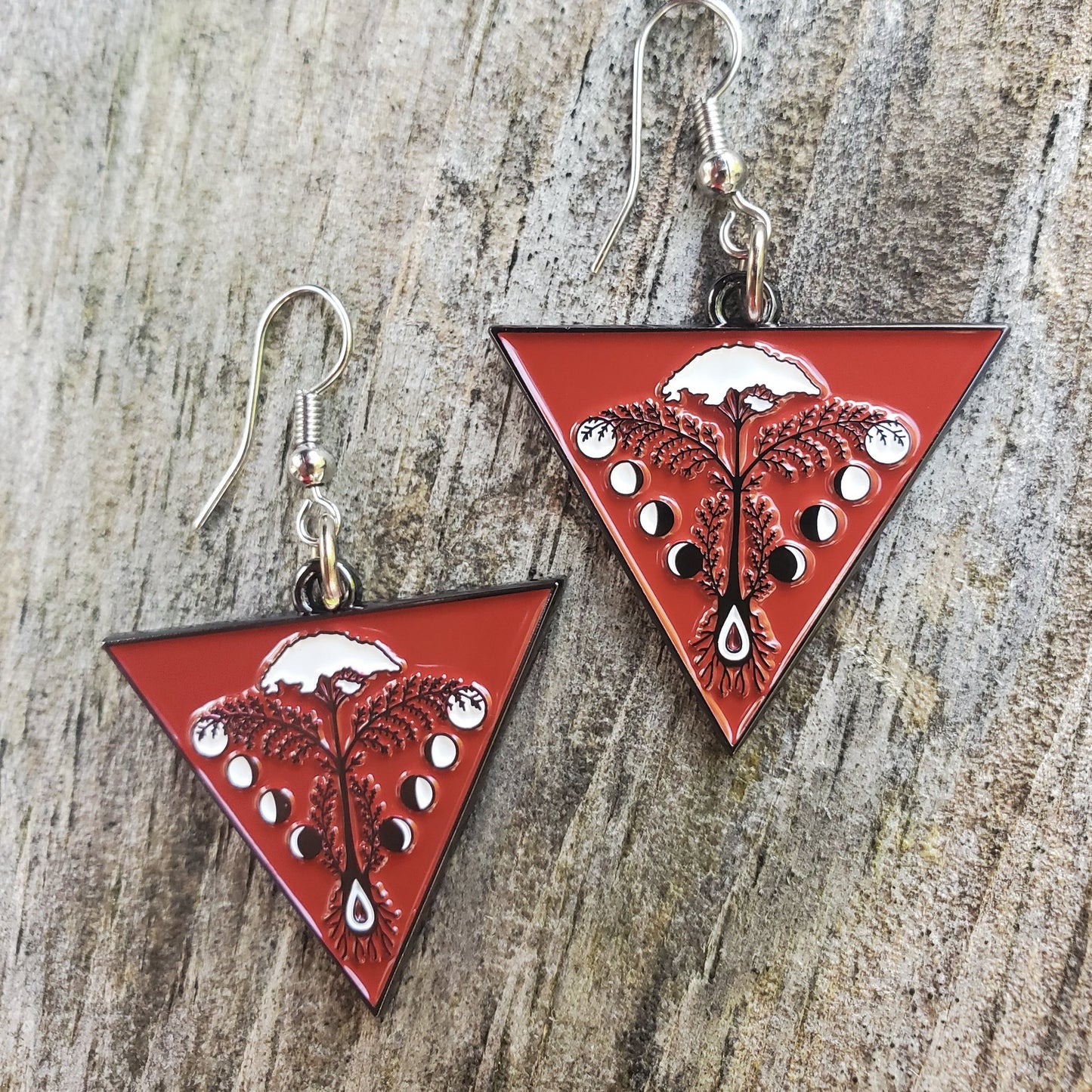 Cyclical Grounding | Enamel Earring Set