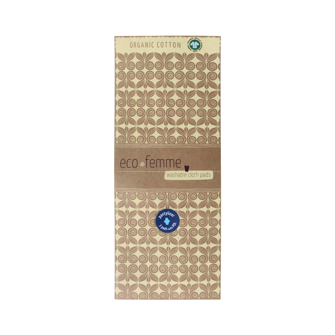 Eco Femme 天然色有機布護墊(含防漏層)(3件裝)