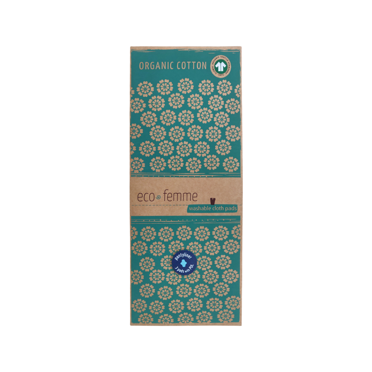 Eco Femme 鮮艷色有機布護墊(含防漏層)(3件裝)