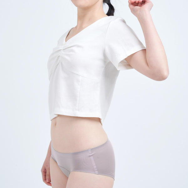 經典款日用中腰月亮褲(粉霧藕)