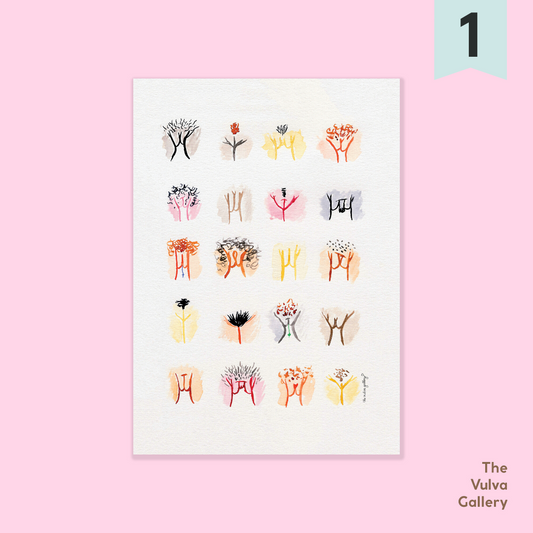 Vulva Variety Postcard - Happeriod