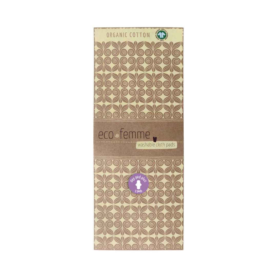 Eco Femme 天然色有機日用加長布衛生巾(兩件裝)