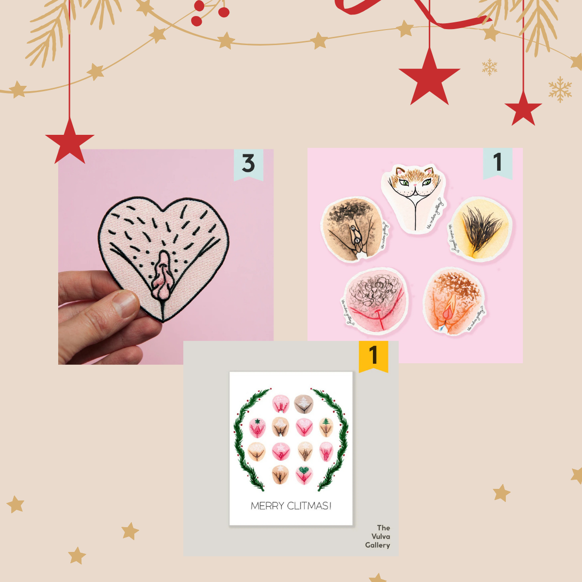 The Vulva Gallery Embrace Your Body Christmas Set