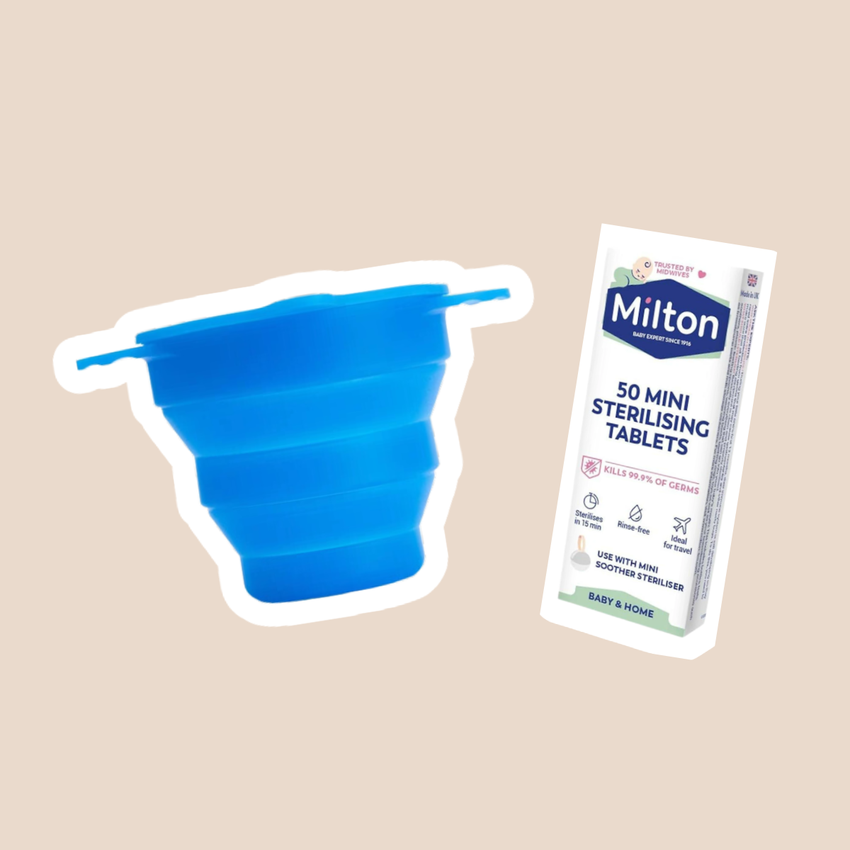 Milton Tablet with Ruby Clean Sterilizing Set