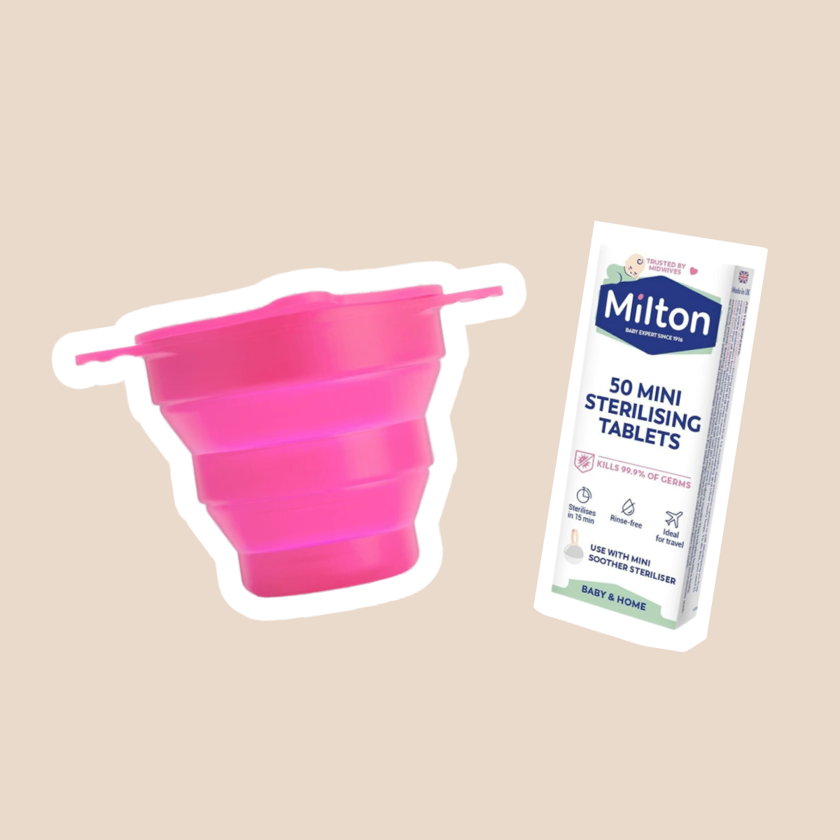 Milton Tablet with Ruby Clean Sterilizing Set