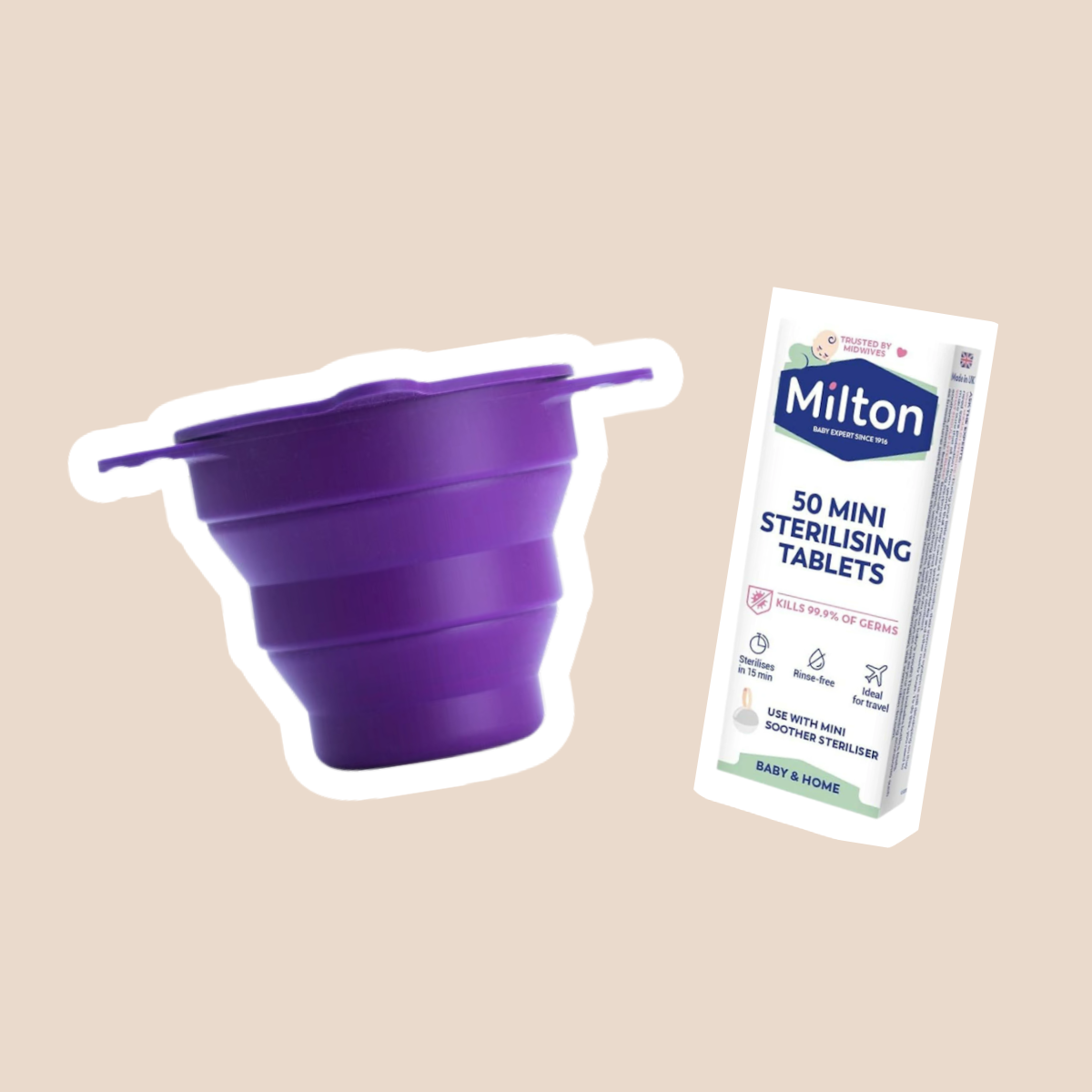 Milton Tablet with Ruby Clean Sterilizing Set