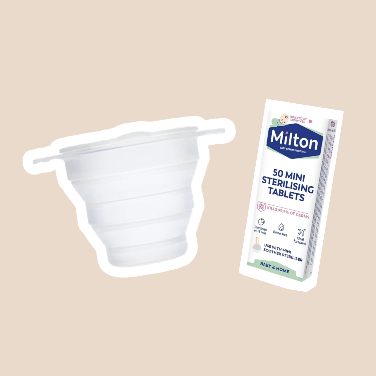 Milton Tablet with Ruby Clean Sterilizing Set