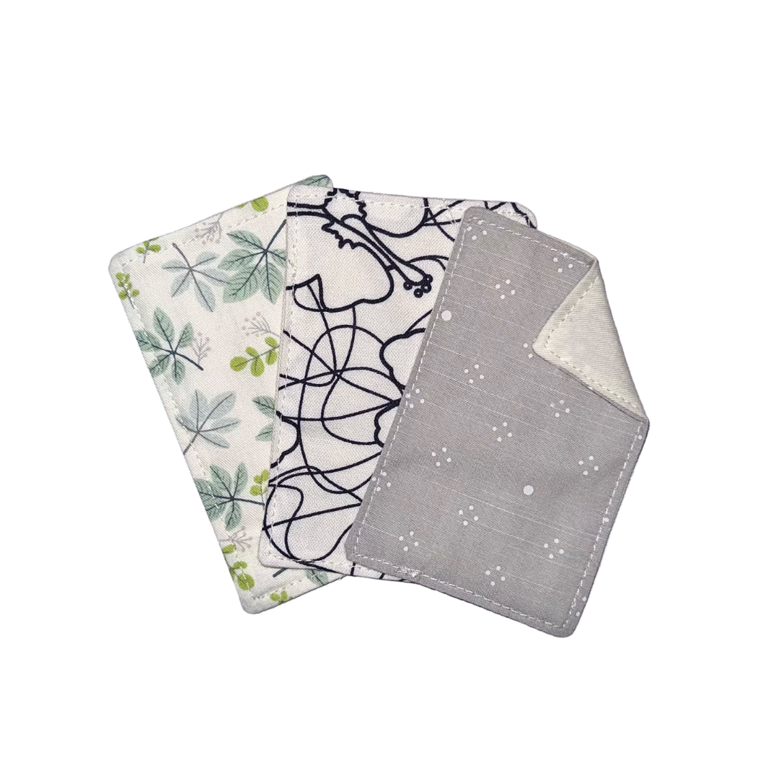 Handmade Organic Facial Wipe (3pcs)(One-sided Patterned Cloth)