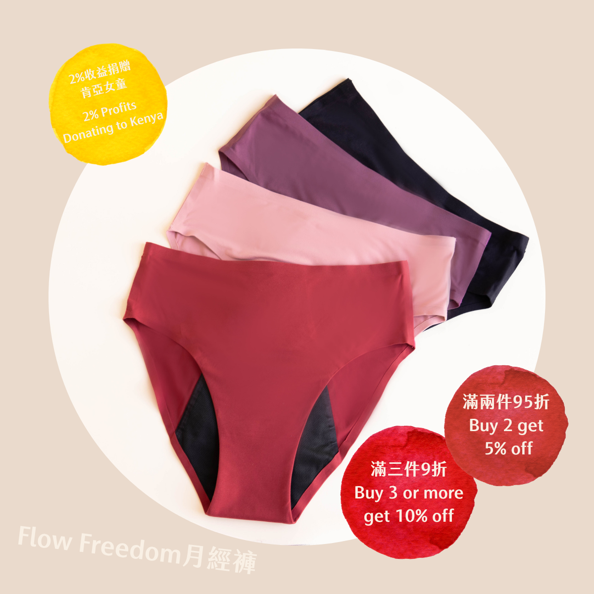 Ruby Cup Flow Freedom Period Underwear