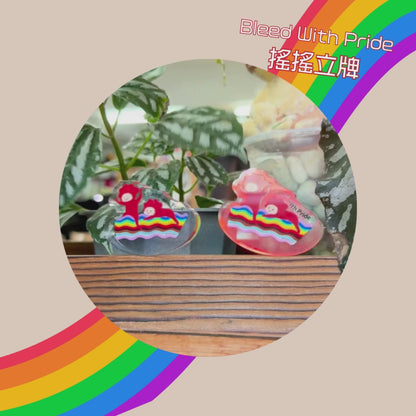 Bleed With Pride Wobbling Standee
