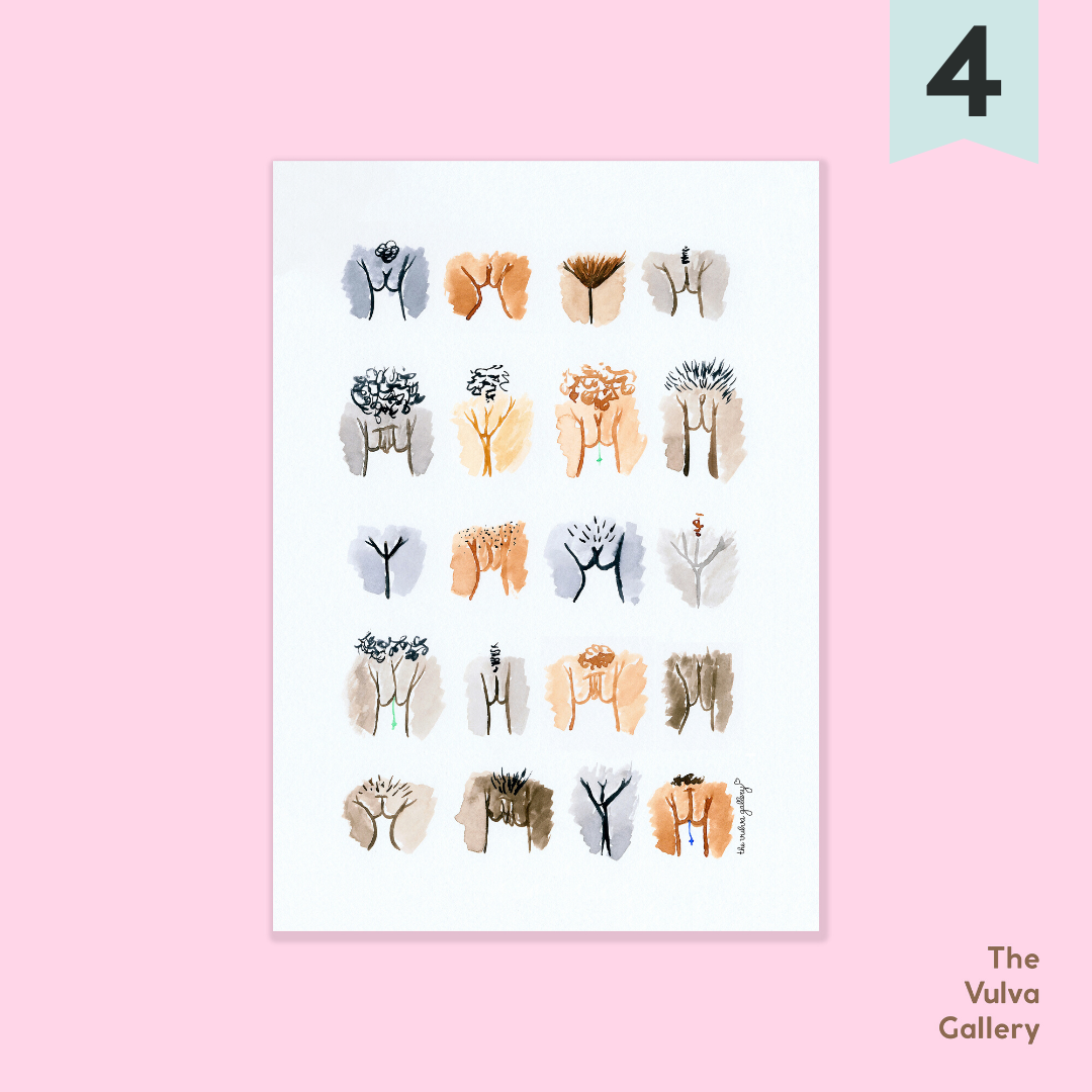 Vulva Variety Postcard - Happeriod
