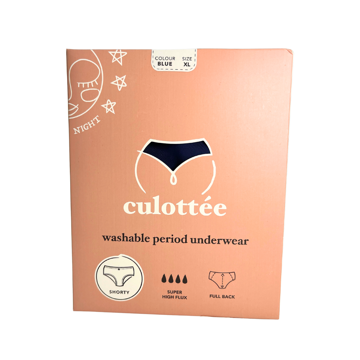 Culottée Moon Shorty menstrual underwear