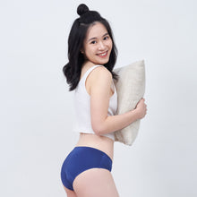 將圖片載入圖庫檢視器 經典款日用中腰月亮褲（暮光藍）

