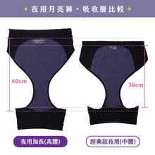 將圖片載入圖庫檢視器 經典款夜用加長高腰月亮褲（靜謐黑）

