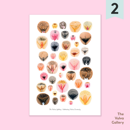 Vulva Variety Postcard - Happeriod