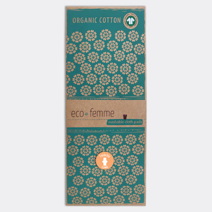 Eco Femme 鮮艷色有機日用加長簡易快乾版布衛生巾（兩件裝）